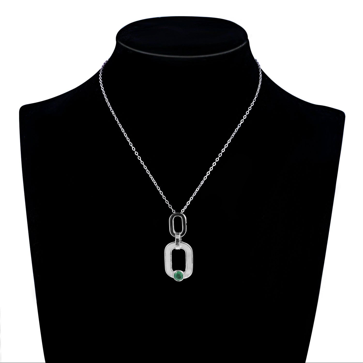 Viora Emerald Necklace | 925 Silver