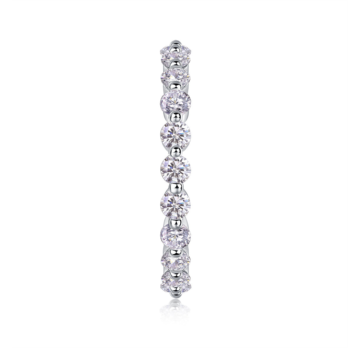 Anillo Viora con hilera de diamantes | Plata 925