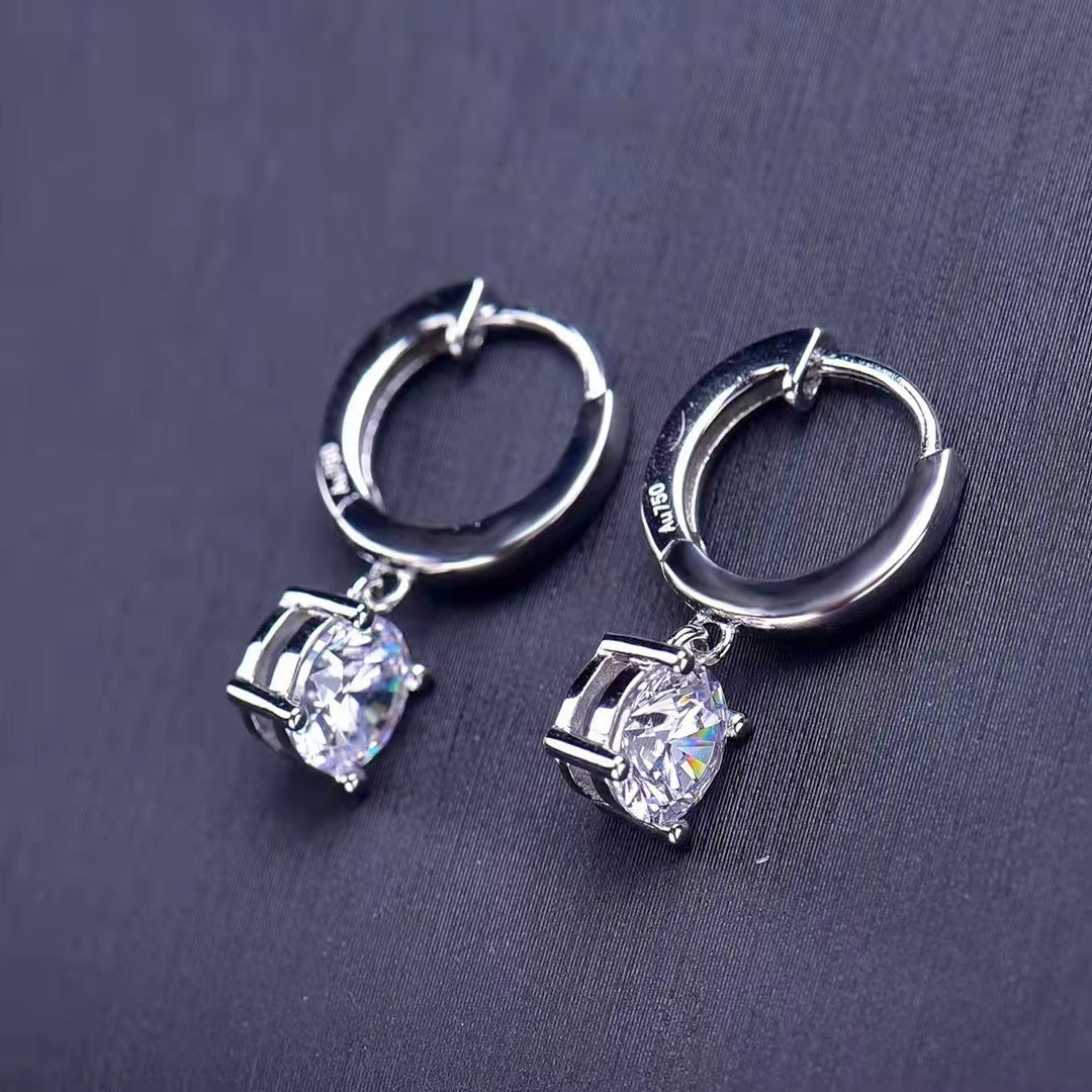 Pendiente Viora Lumière | Plata 925 con diamante ecológico