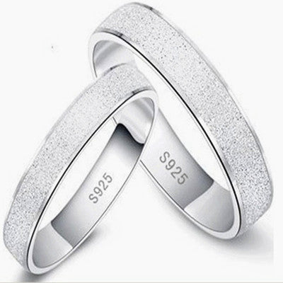 Anillo de bodas Viora Frosted | Plata 925 para parejas