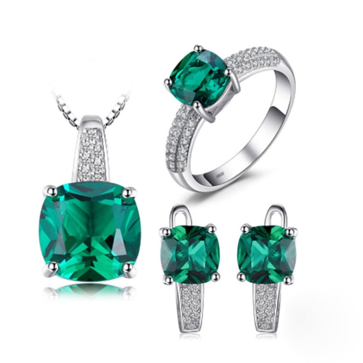 Conjunto Viora de plata 925 | Anillo, collar y pendientes