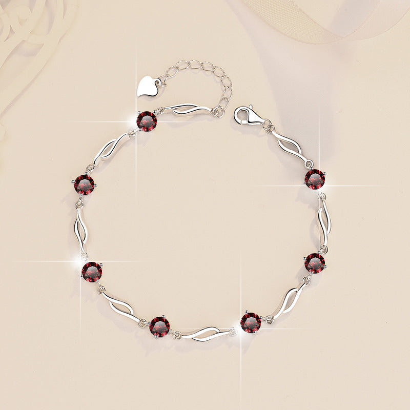Pulsera Viora Prisma | Plata 925 con piedras de colores