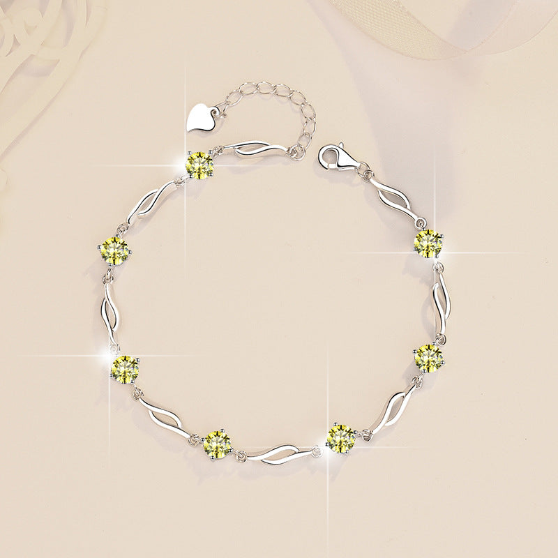 Pulsera Viora Prisma | Plata 925 con piedras de colores