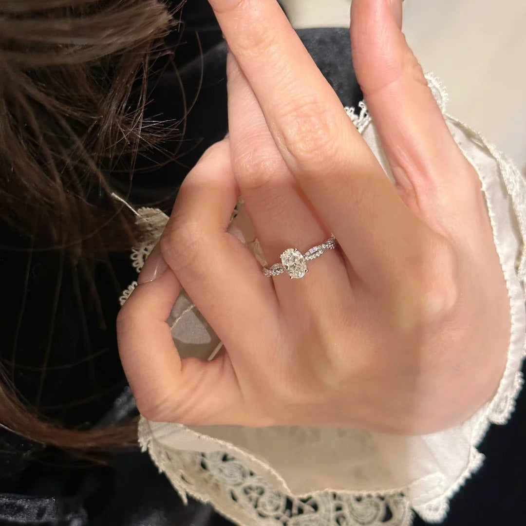 Anillo giratorio Ballet Viora | Plata 925 con diamante ecológico