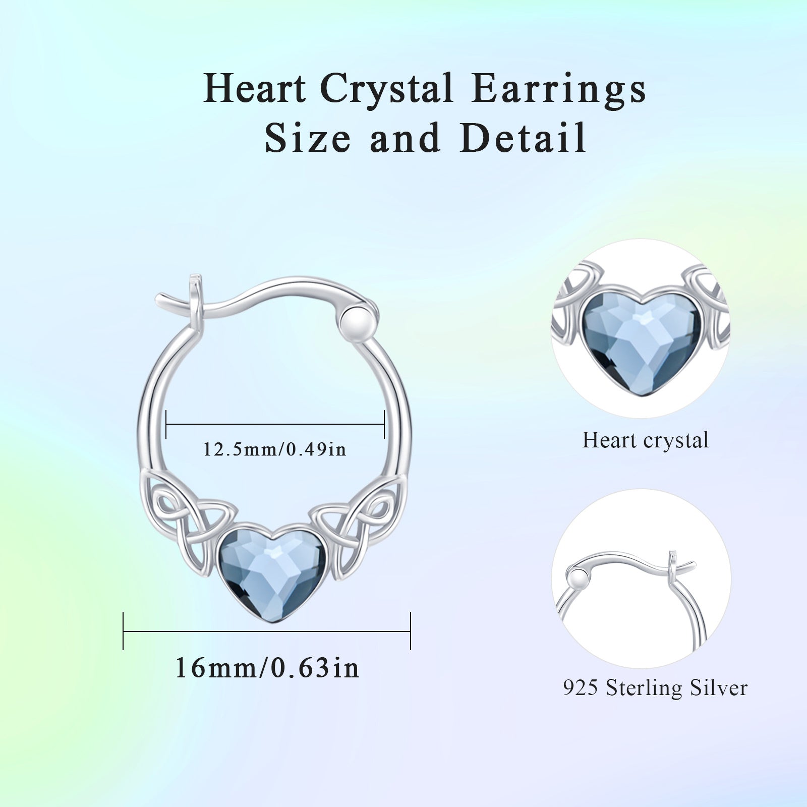 Collar Viora Celtria | Plata 925 con nudo celta y cristal azul
