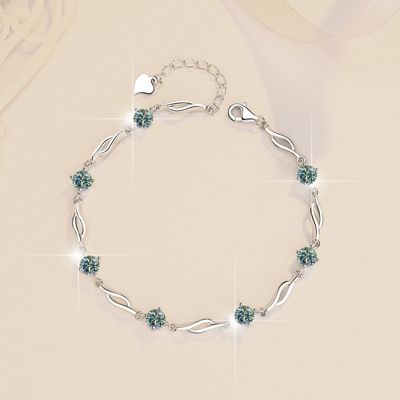 Pulsera Viora Prisma | Plata 925 con piedras de colores