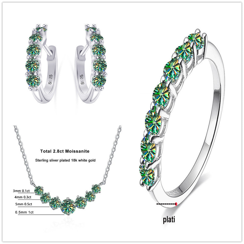 Conjunto Viora de 4,5 quilates | Collar, anillo y pendientes en plata 925