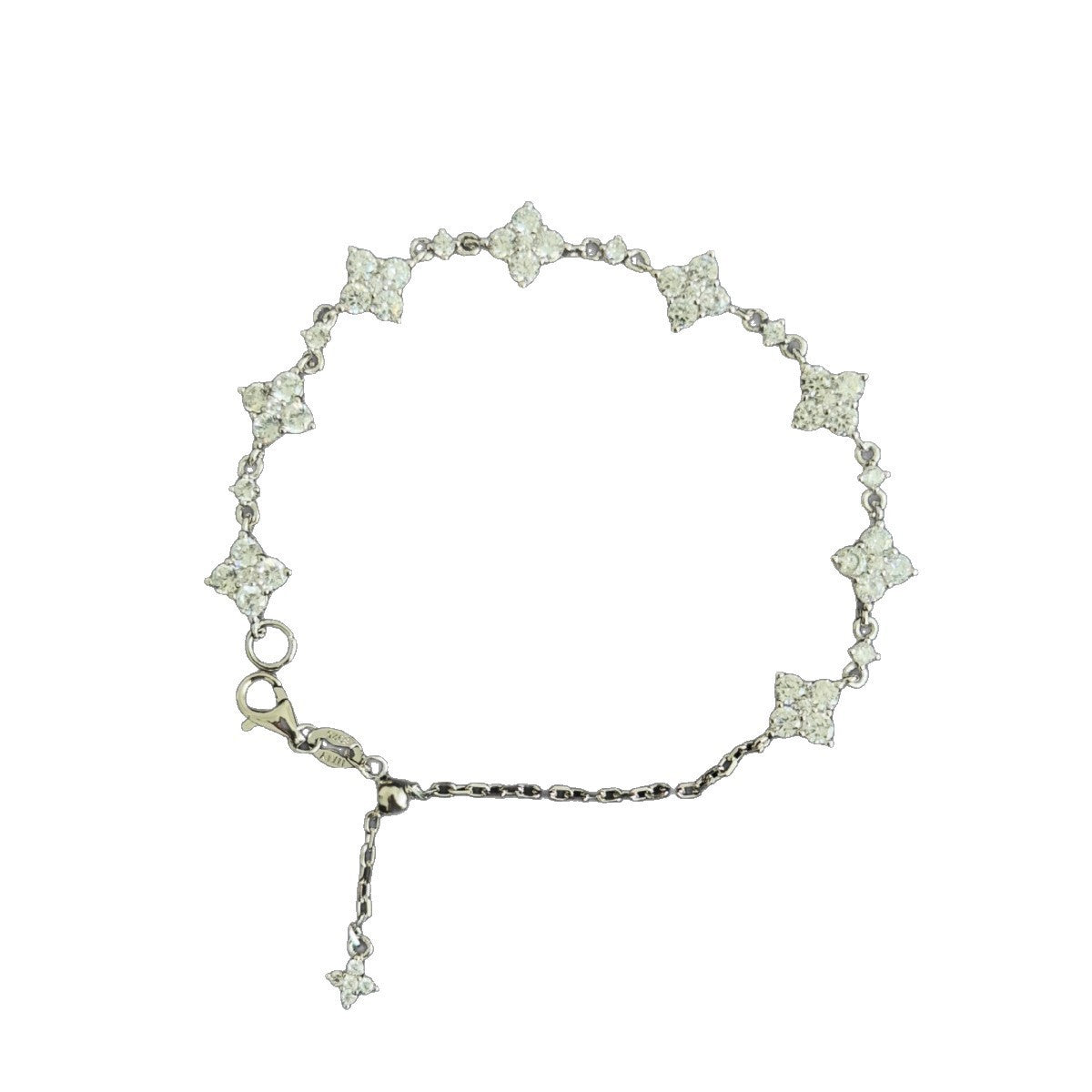Pulsera Viora de cuatro diamantes | Plata 925 con diamante ecológico