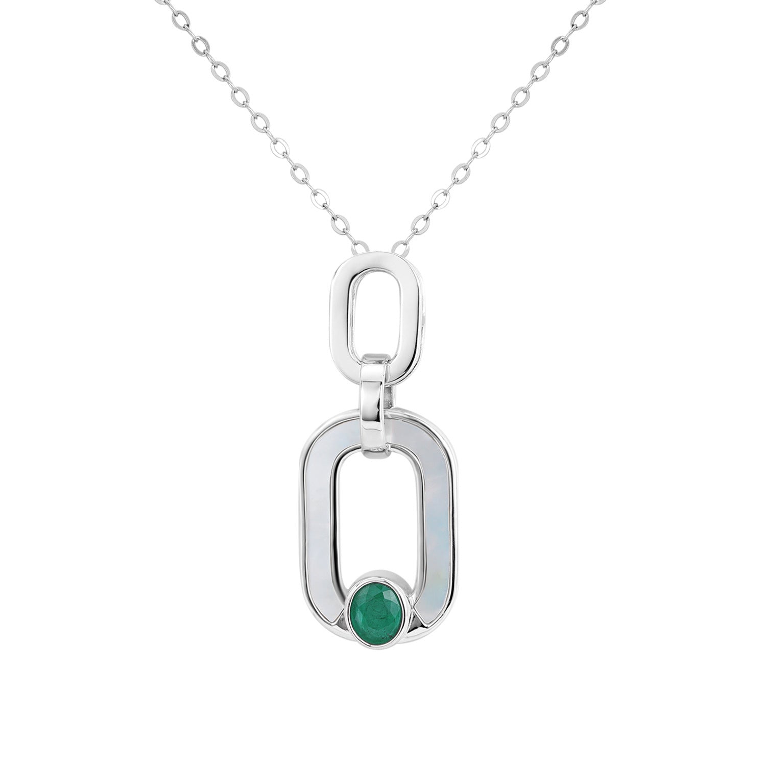 Viora Emerald Necklace | 925 Silver
