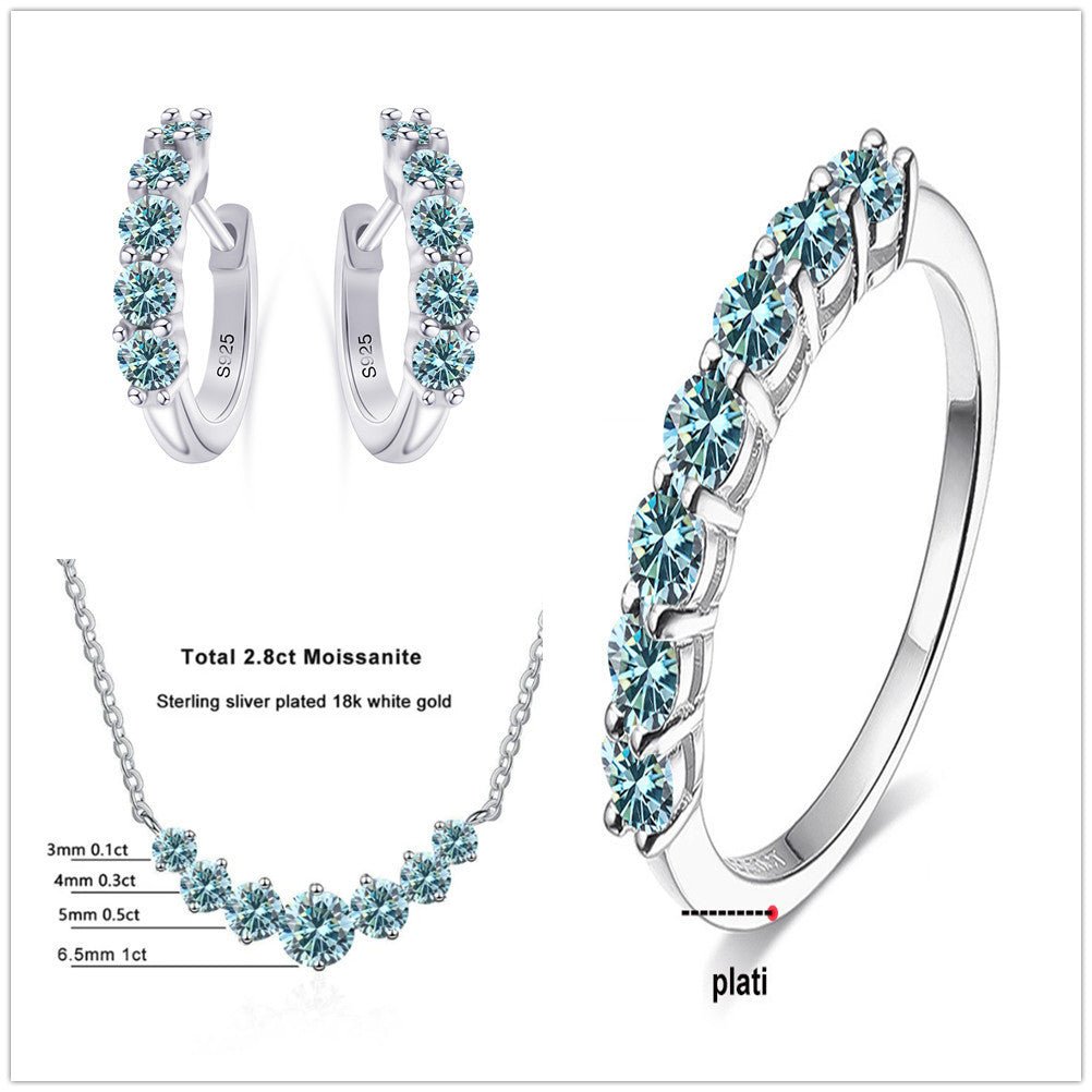 Conjunto Viora de 4,5 quilates | Collar, anillo y pendientes en plata 925