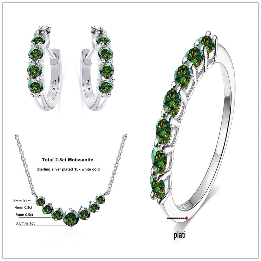 Conjunto Viora de 4,5 quilates | Collar, anillo y pendientes en plata 925