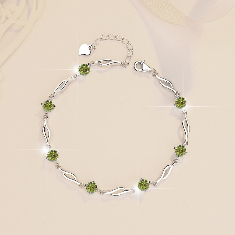 Pulsera Viora Prisma | Plata 925 con piedras de colores