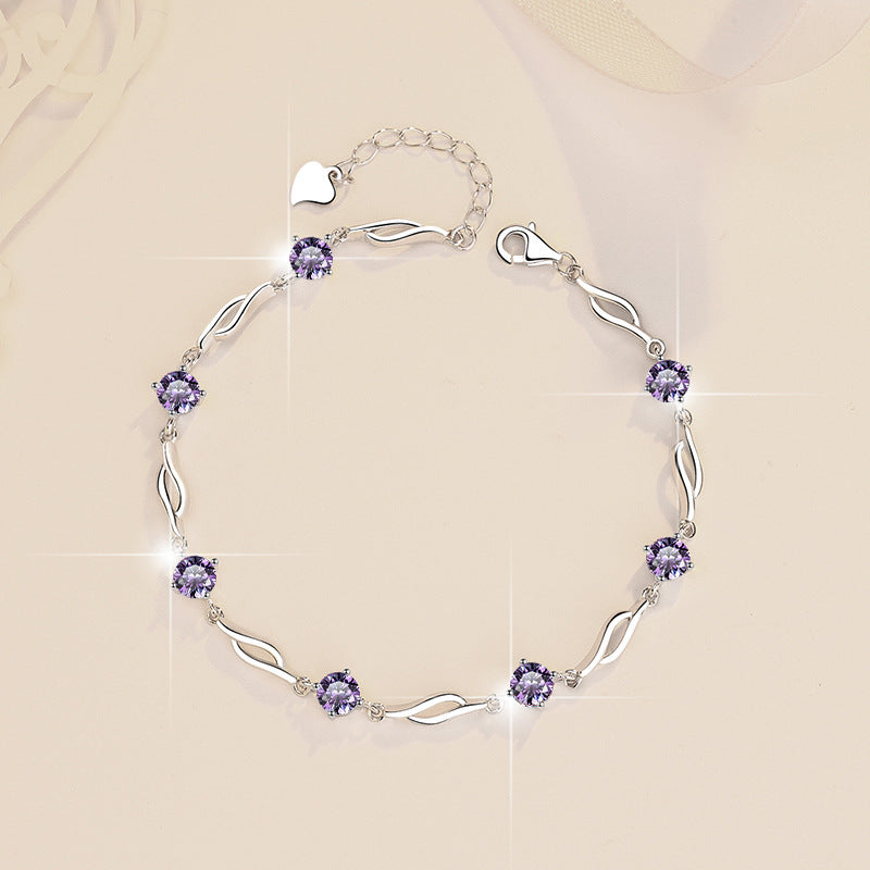 Viora Prisma Bracelet | 925 Silver with Colored Stones