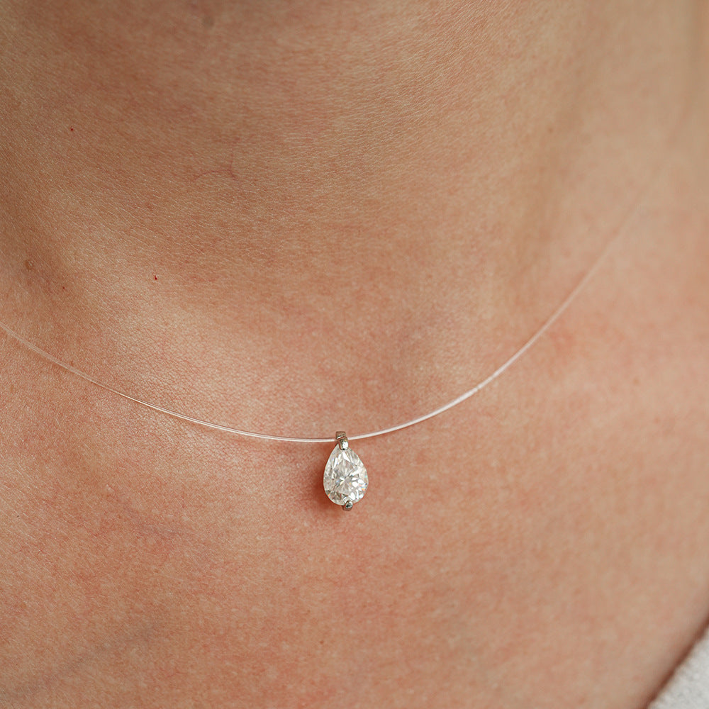 Collar Viora Invisible | Plata 925 con Diamante Ecológico