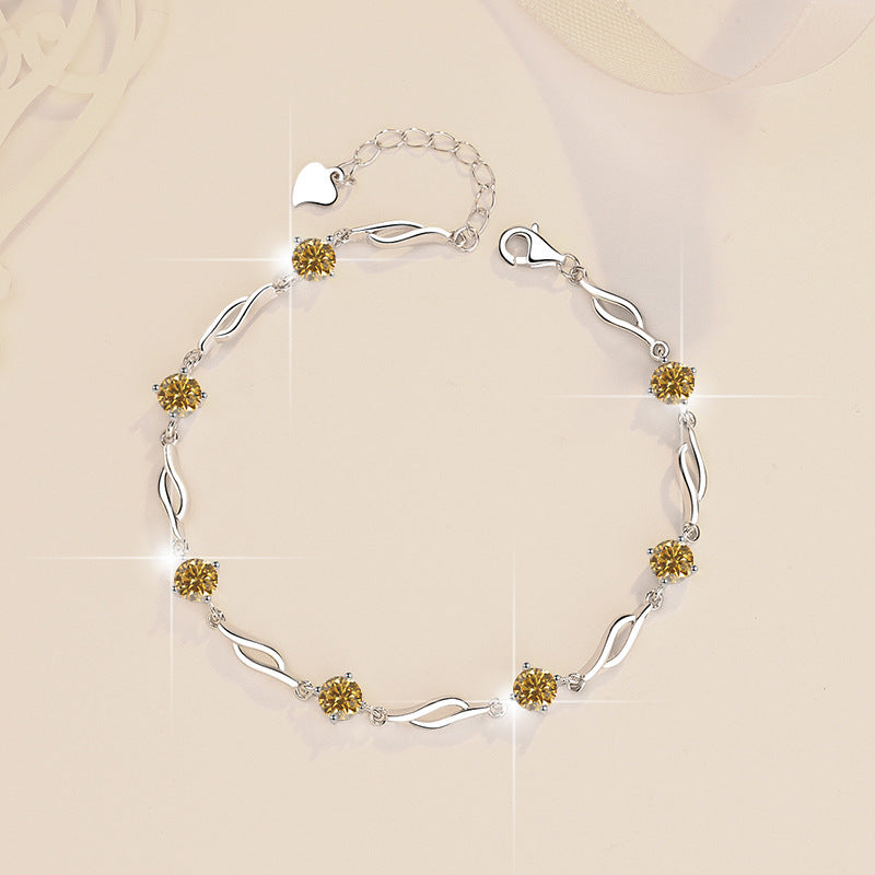 Pulsera Viora Prisma | Plata 925 con piedras de colores