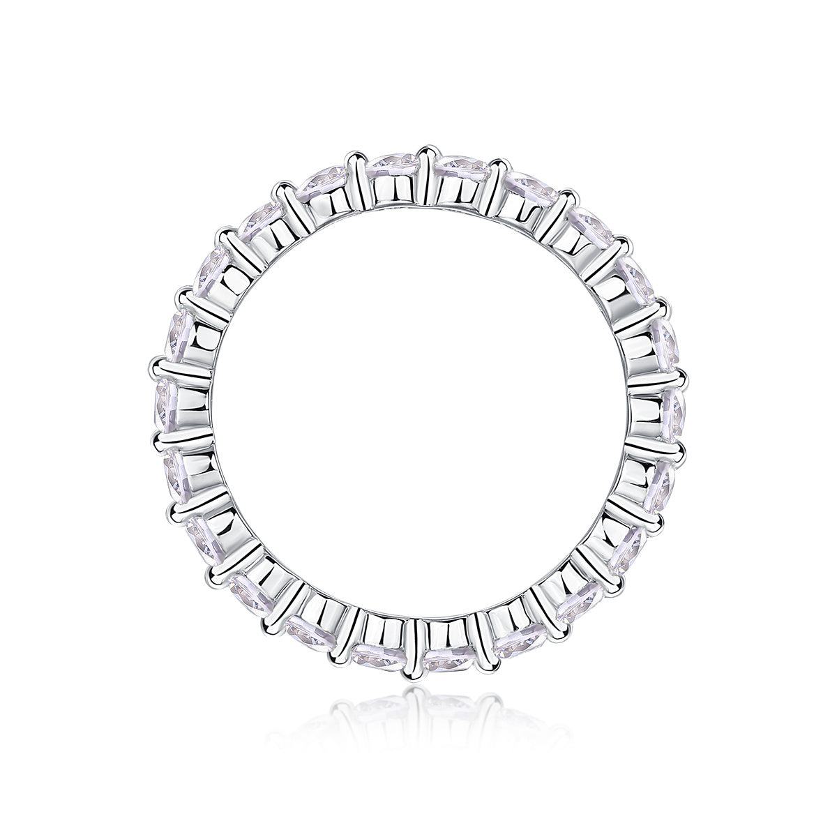 Anillo Viora con hilera de diamantes | Plata 925