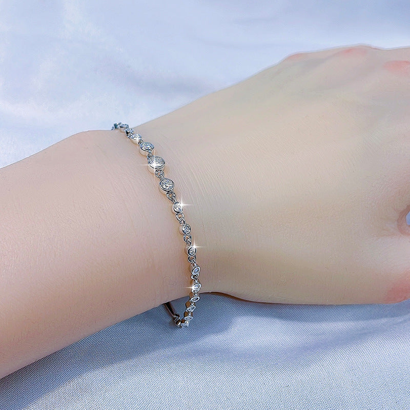 Pulsera Viora Lux | Plata 925 con baño de oro de 18 quilates y diamante ecológico