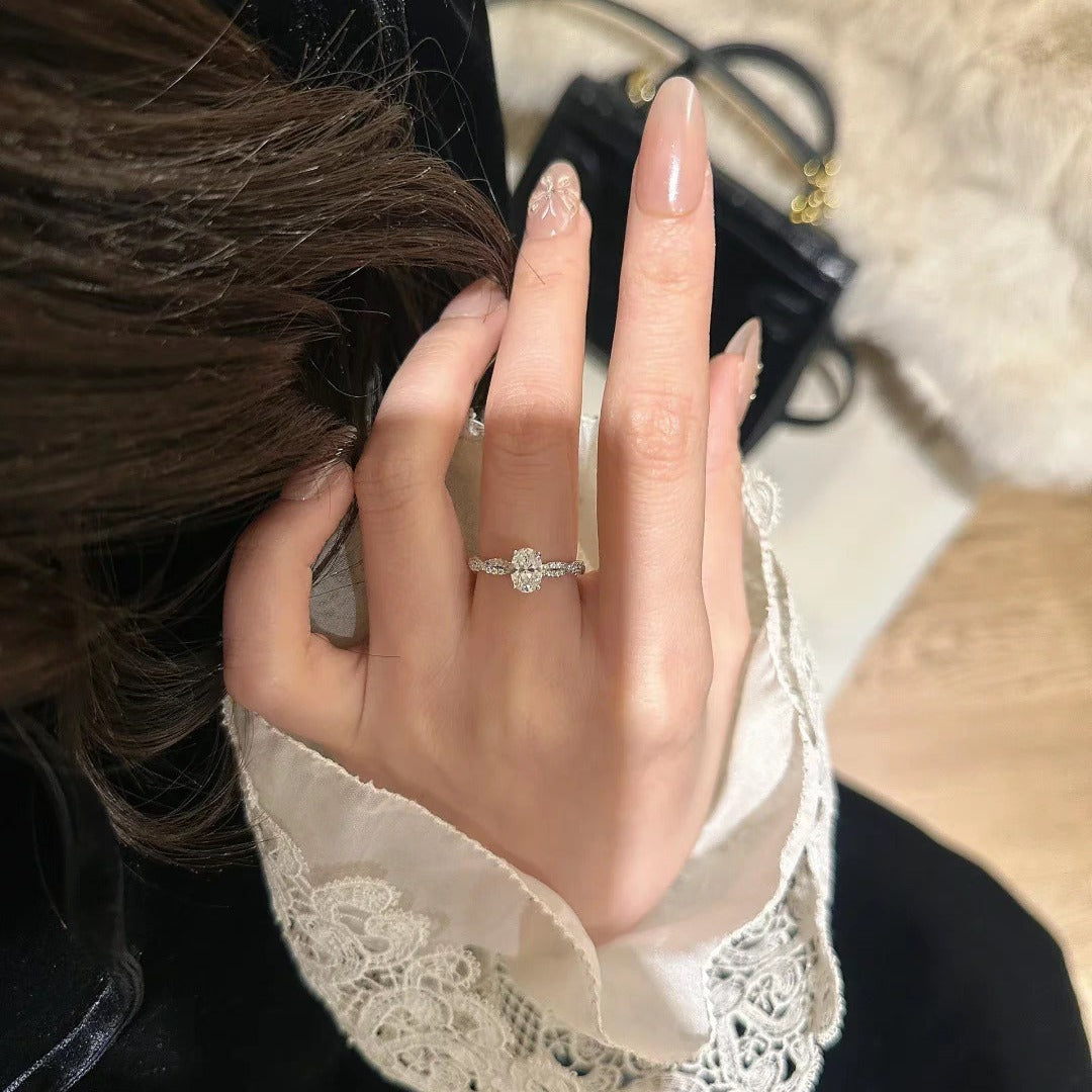 Anillo giratorio Ballet Viora | Plata 925 con diamante ecológico