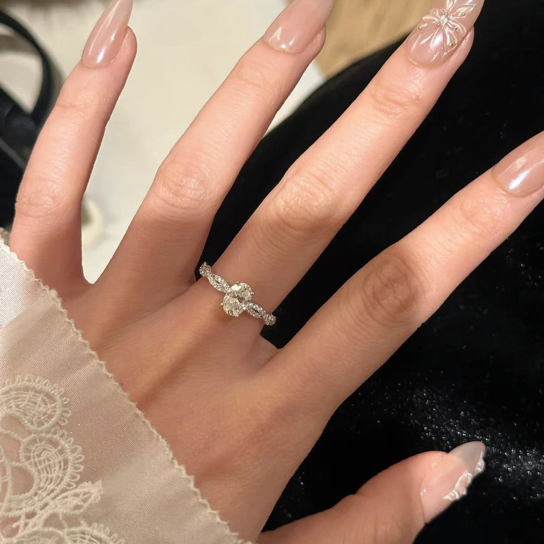 Anillo giratorio Ballet Viora | Plata 925 con diamante ecológico