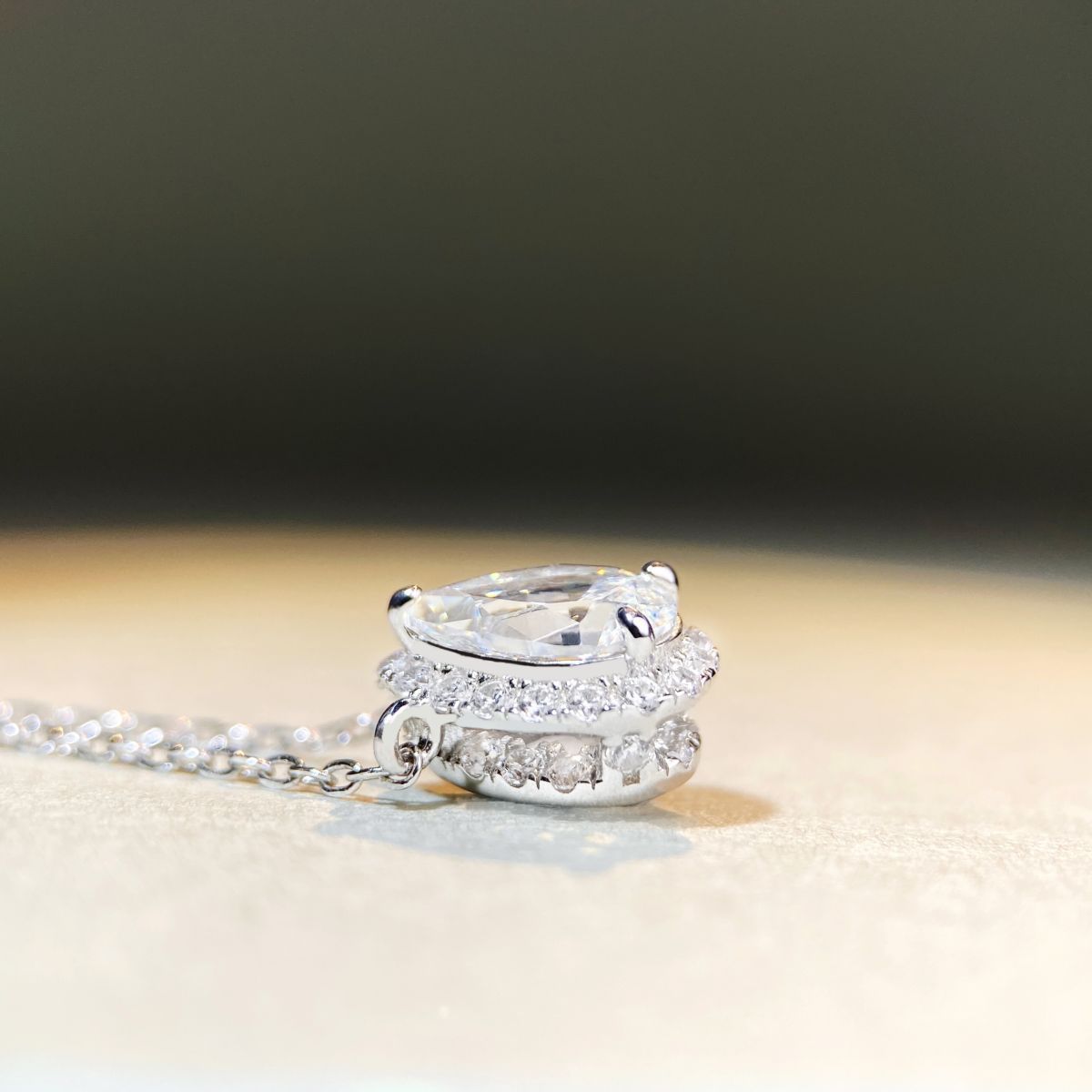 Viora Drop Necklace | 925 Silver with Eco-friendly Diamond