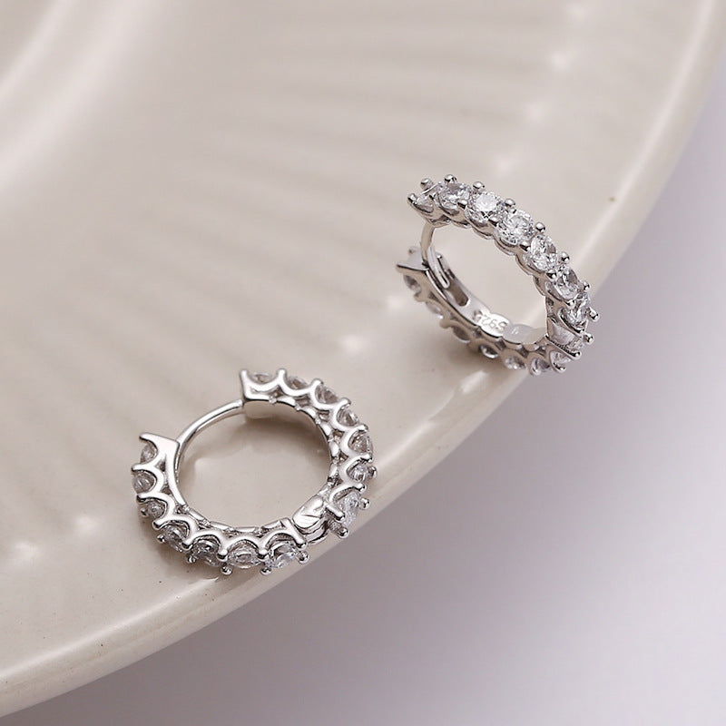 Pendiente de clip Viora | Ear cuff redondo en plata 925