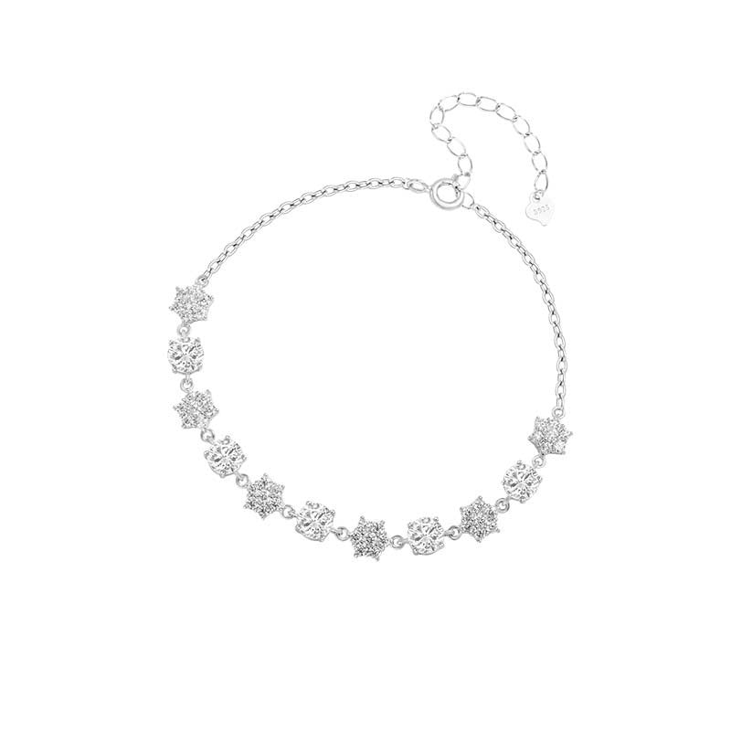 Pulsera Viora japonesa-coreana | Plata 925 con baño electrolítico y diamante ecológico