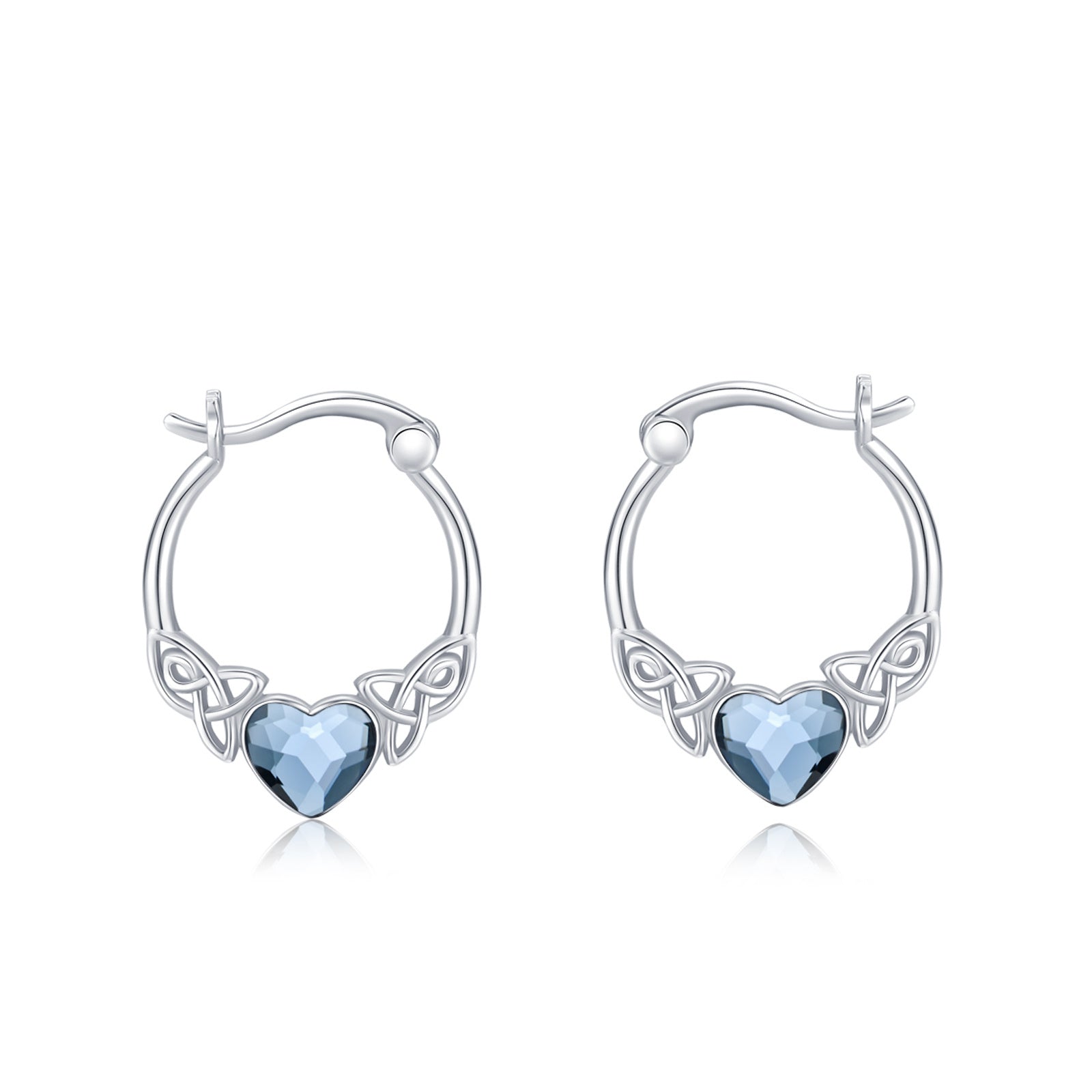 Collar Viora Celtria | Plata 925 con nudo celta y cristal azul