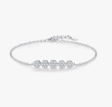 Conjunto Flor Viora | Collar, Anillo, Pendientes y Pulsera en Plata 925