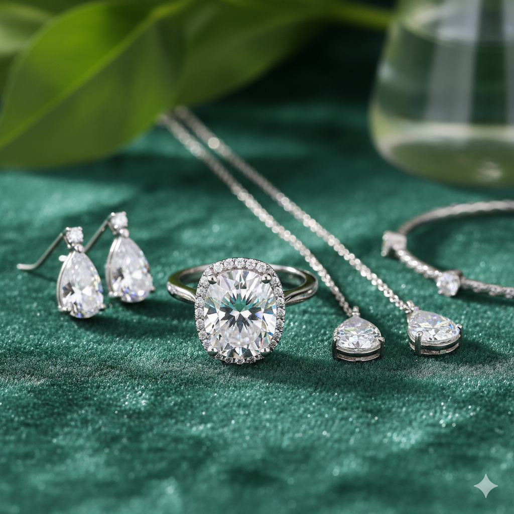 Beleza Ética e Brilho: Moissanite e Prata 925, o Diamante Ecofriendly