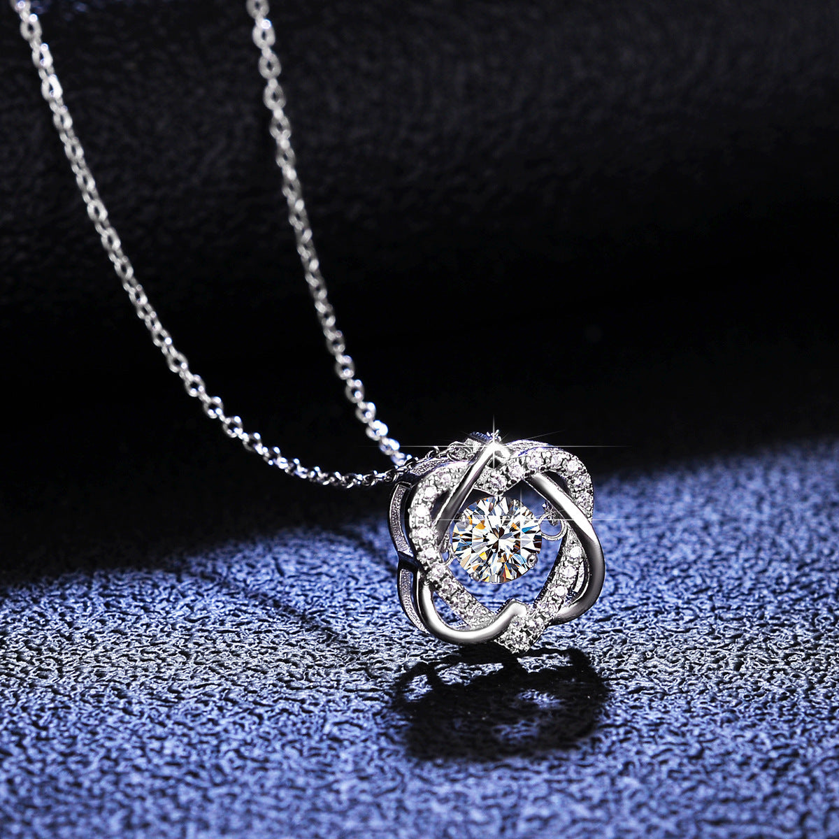 Collar Viora Smart | Colgante de plata 925 con diamante ecológico