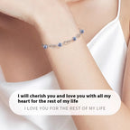 Pulseira Viora Heart-to-heart | Prata 925 com Diamante Eco-friendly