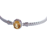 Viora Citrine Bracelet | 925 Silver with Crystal