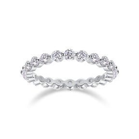 Anillo Viora con hilera de diamantes | Plata 925