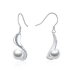 Brincos Viora Perla | Prata 925 com Pérola de 8mm e Banho Ouro Branco