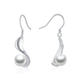 Brincos Viora Perla | Prata 925 com Pérola de 8mm e Banho Ouro Branco