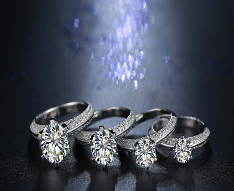 Anillo de lujo Viora de seis garras | Plata 925