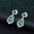 Brinco Viora Verdea | Prata 925 com Diamante Eco-friendly Verde