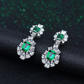 Pendiente Viora Verdea | Plata 925 con diamante verde ecológico