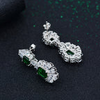 Brinco Viora Verdea | Prata 925 com Diamante Eco-friendly Verde