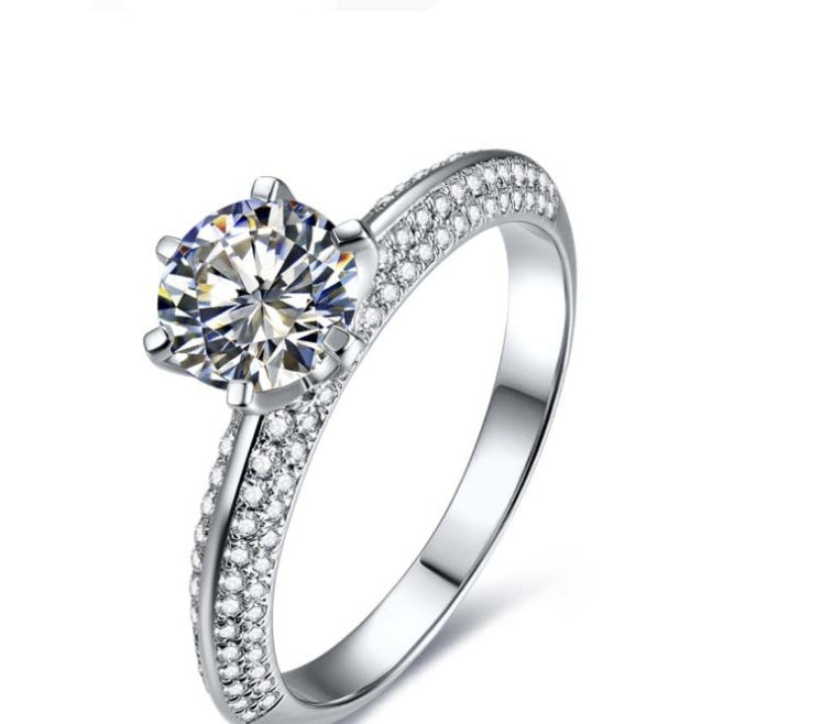 Anillo de lujo Viora de seis garras | Plata 925