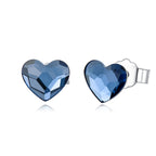 Brincos Viora Cœur Bleu | Prata 925 com Cristal Azul
