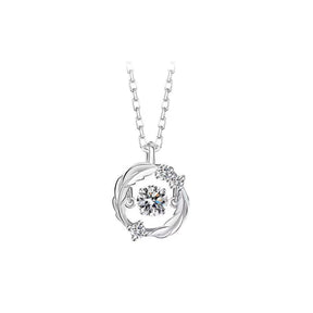 Collar de plumas Viora | Plata 925 con diamantes ecológicos