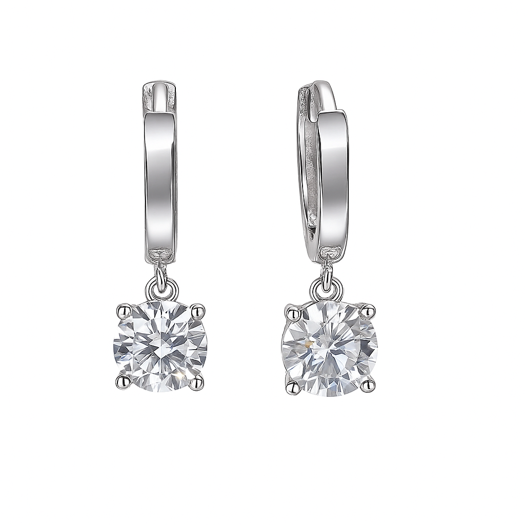 Pendiente Viora Lumière | Plata 925 con diamante ecológico