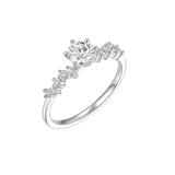 Anel Viora Clássico | Prata 925 com Diamante Eco-friendly