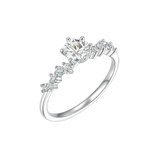 Anillo clásico Viora | Plata 925 con diamante ecológico