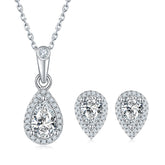 Conjunto de collar y pendientes de corazón Viora | Plata 925