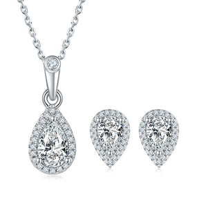 Conjunto de collar y pendientes de corazón Viora | Plata 925