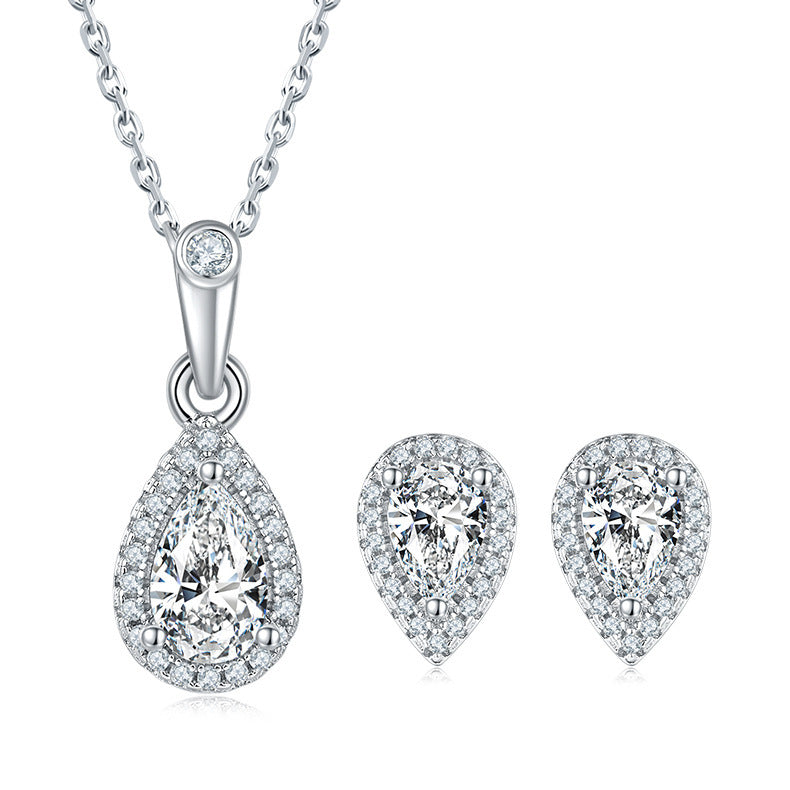 Conjunto de collar y pendientes de corazón Viora | Plata 925