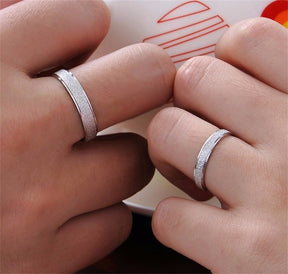 Viora Frosted Wedding Ring | 925 Silver for Couples 