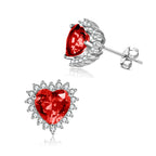 Brincos Viora Birthstone Heart | Prata 925